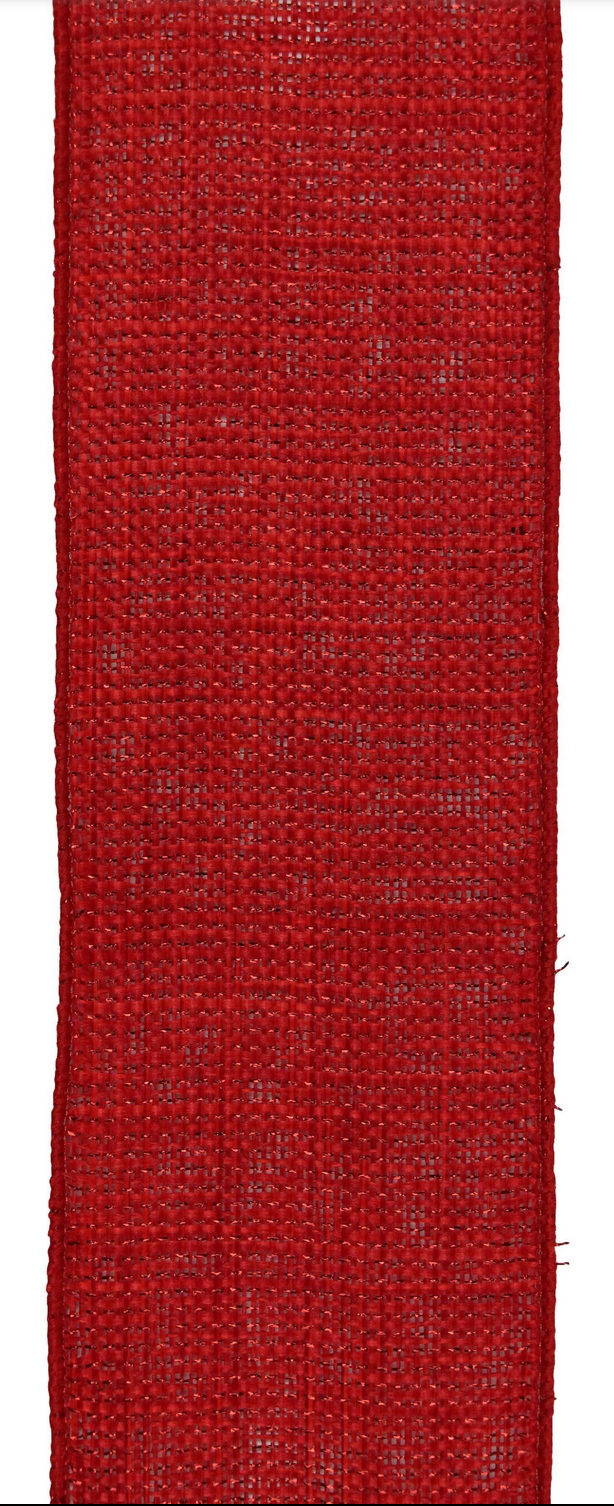 Listón Yute - Red Woven Metallic